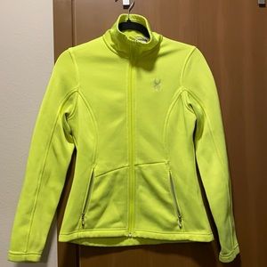 Neon Yellow Spyder Jacket Women Size Small